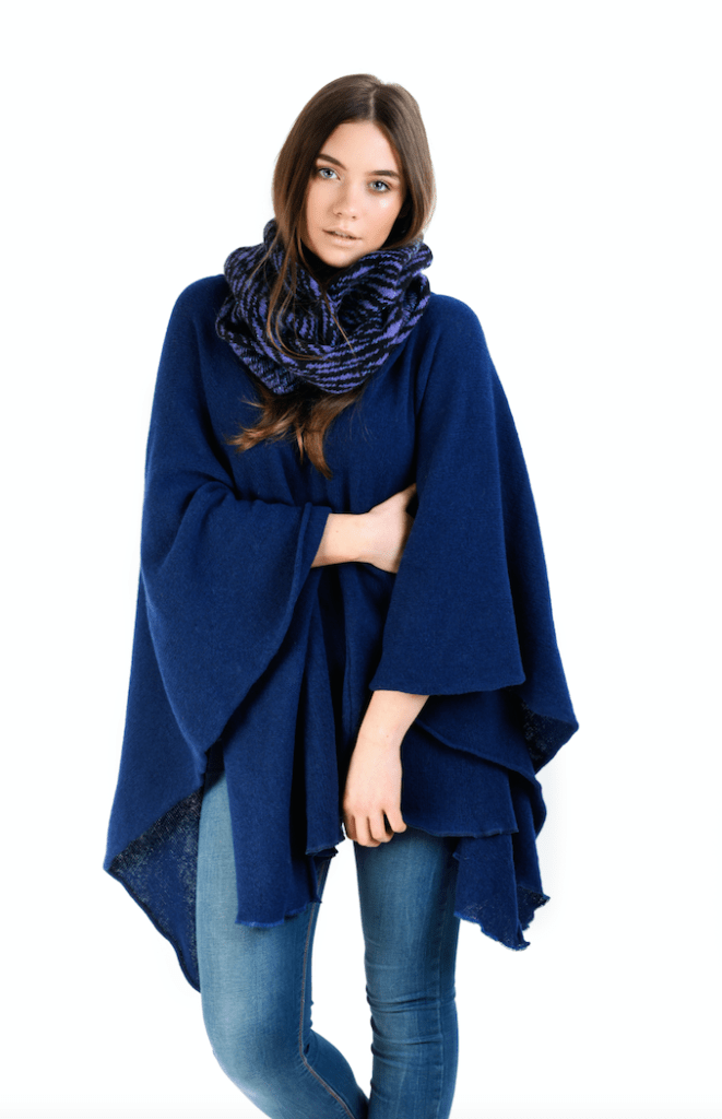 Navy poncho