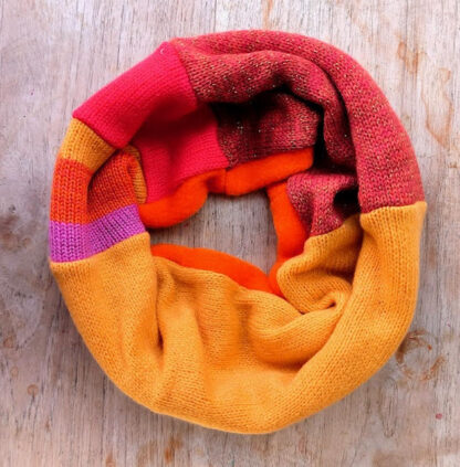 Saffron Fleece-lined Patchwork Neck Warmer