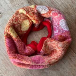 Spiced Neckwarmer with Red Fleece Lining